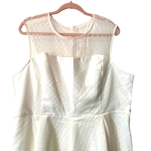 NWT Lindy Bop Ivory Aleena Swing Dress Sz 16 - Picture 3 of 6